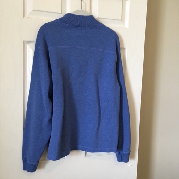 Jos A Bank Men's Blue Cotton Quarter Zip Sweater Medium - Picture 4 of 8